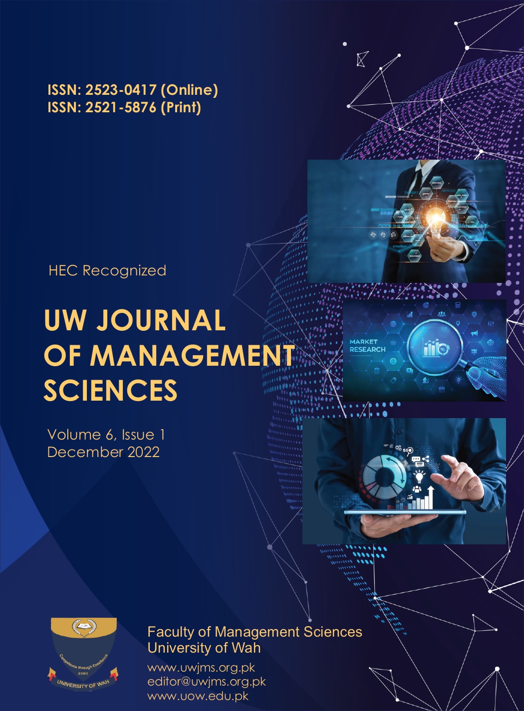 					View Vol. 6 No. 1 (2022): UW JOURNAL OF MANAGEMENT SCIENCES
				