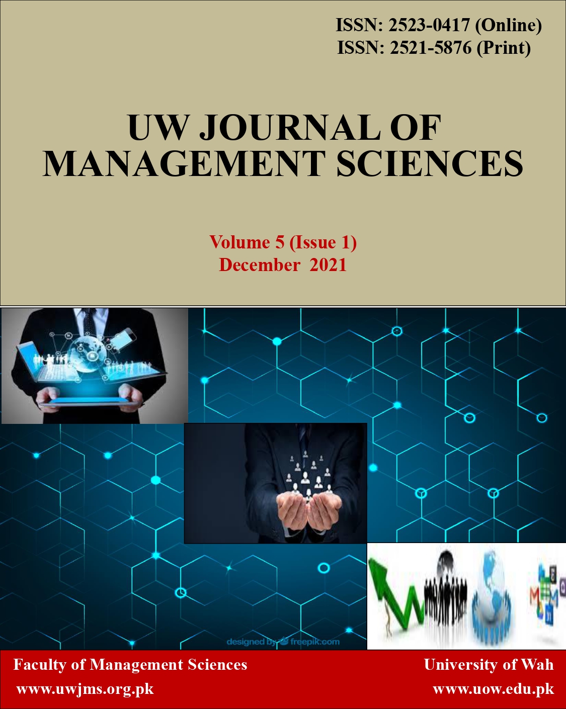 					View Vol. 5 No. 1 (2021): UW JOURNAL OF MANAGEMENT SCIENCES
				